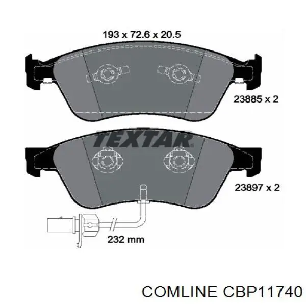 Купить CBP11740 Comline Колодки тормозные