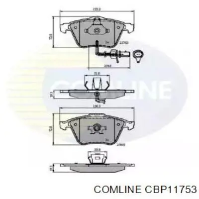 Передние тормозные колодки CBP11753 Comline