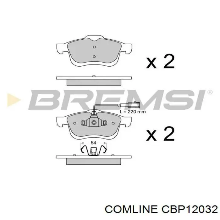 Колодки Comline CBP12032 цена, от 34.53 USD