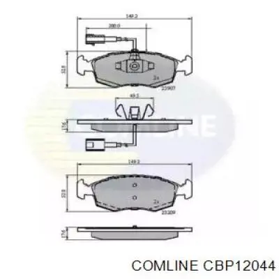 Передние тормозные колодки CBP12044 Comline