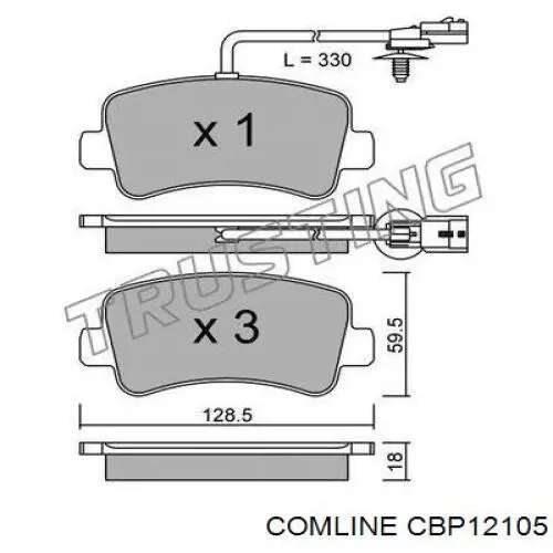 Задние тормозные колодки CBP12105 Comline