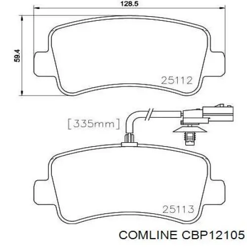 Купить CBP12105 Comline Колодки тормозные задние, дисковые