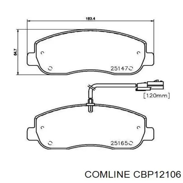 Купить CBP12106 Comline Колодки тормозные
