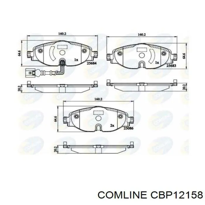 CBP12158 Comline Колодки передние