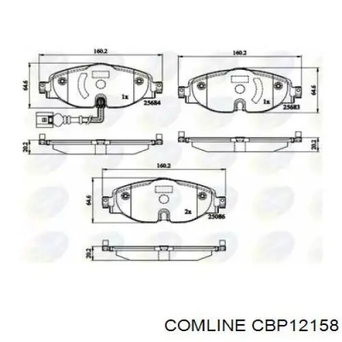 Pastillas de freno delanteras CBP12158 Comline