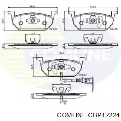 Передние тормозные колодки CBP12224 Comline