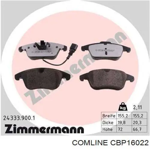 Купить CBP16022 Comline Колодки тормозные