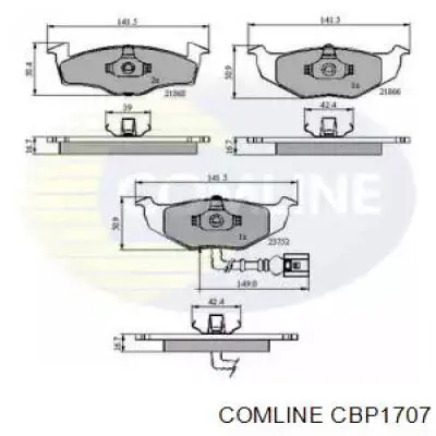 CBP1707 Comline колодки тормозные передние дисковые