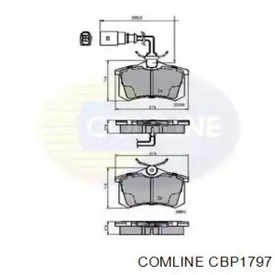 Колодки тормозные задние дисковые COMLINE CBP1797