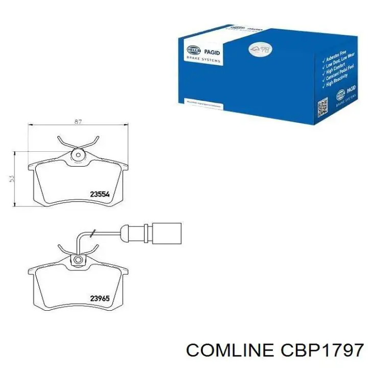 CBP1797 Comline Колодки тормозные дисковые комплект