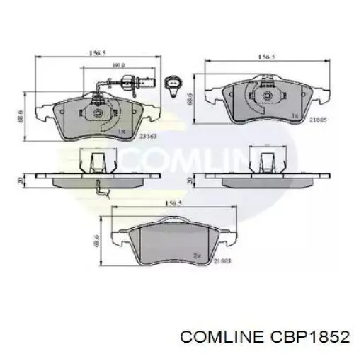CBP1852 Comline передние тормозные колодки
