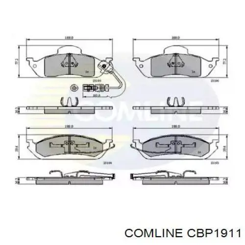 CBP1911 Comline передние тормозные колодки