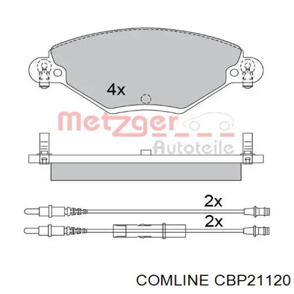 Передние тормозные колодки CBP21120 Comline