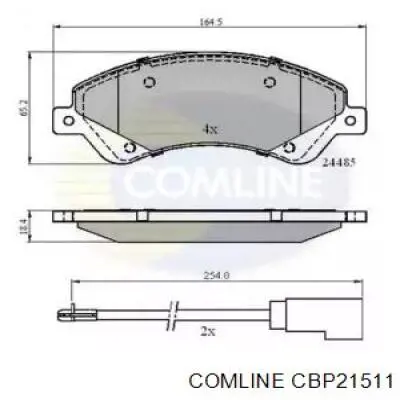 Передние тормозные колодки CBP21511 Comline