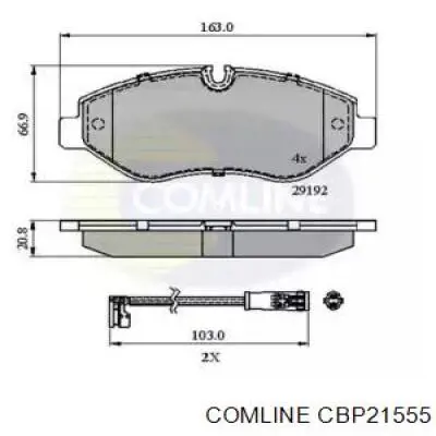 CBP21555 Comline Колодки передние