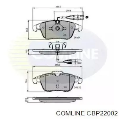 CBP22002 Comline Колодки передние