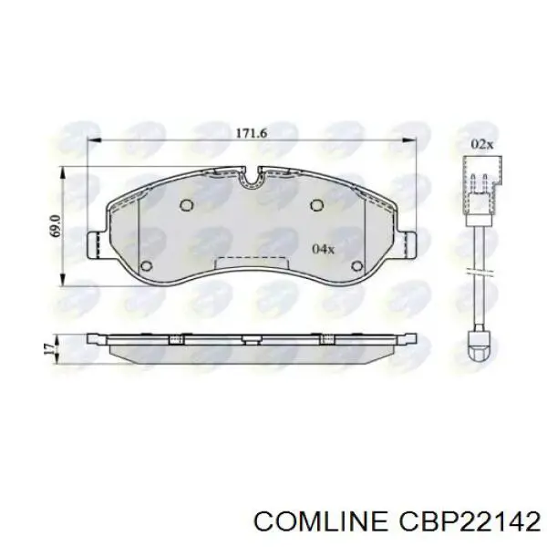 CBP22142 Comline sapatas do freio dianteiras de disco