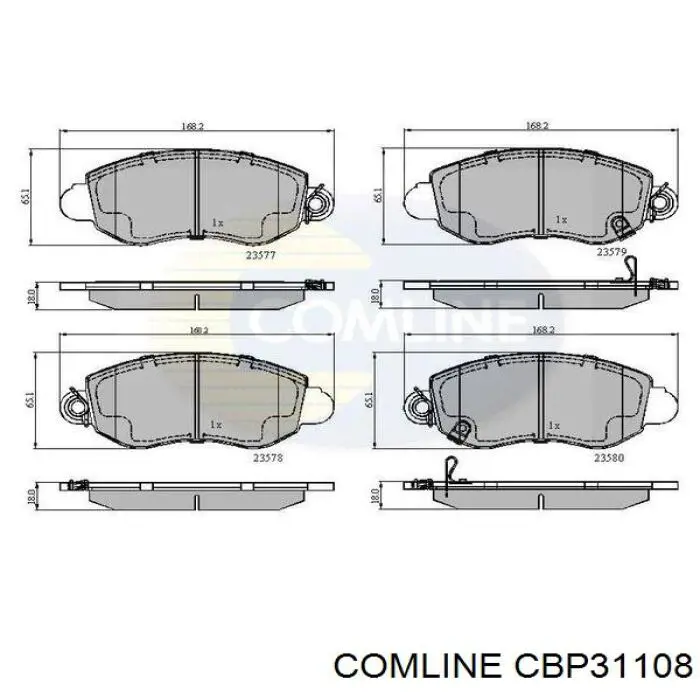 CBP31108 Comline передние тормозные колодки