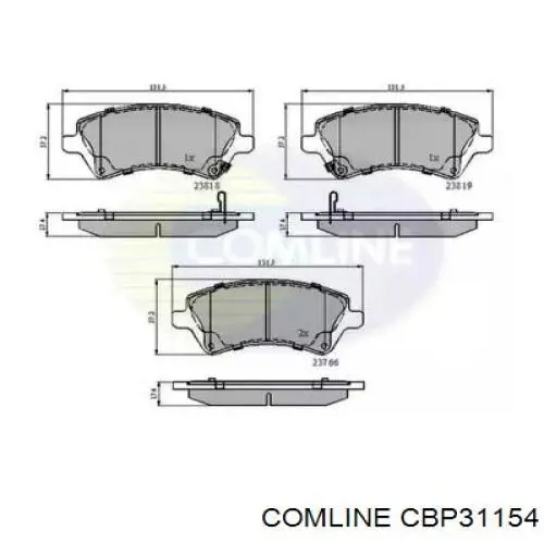 CBP31154 Comline Колодки передние
