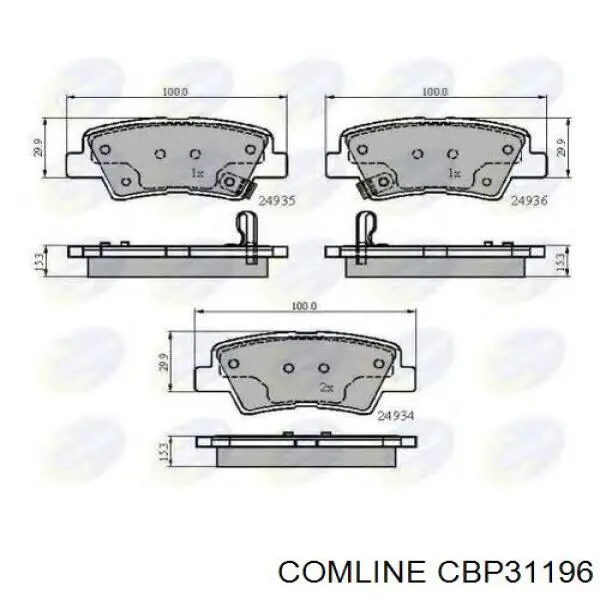 Колодки Comline CBP31196 цена, от 17.88 USD