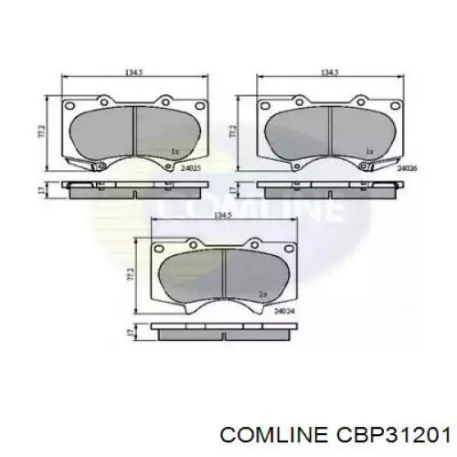 Передние тормозные колодки CBP31201 Comline