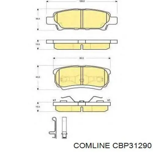 Задние тормозные колодки CBP31290 Comline