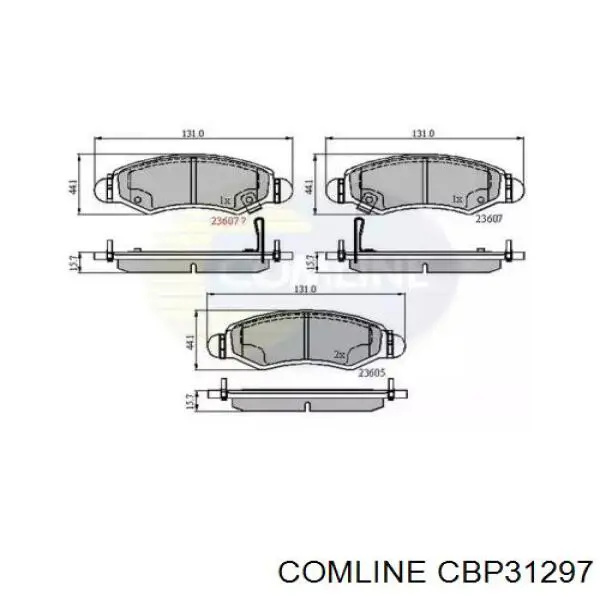 CBP31297 Comline колодки тормозные передние дисковые