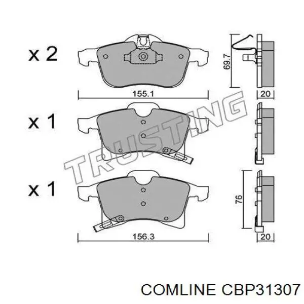 Купить CBP31307 Comline Колодки тормозные