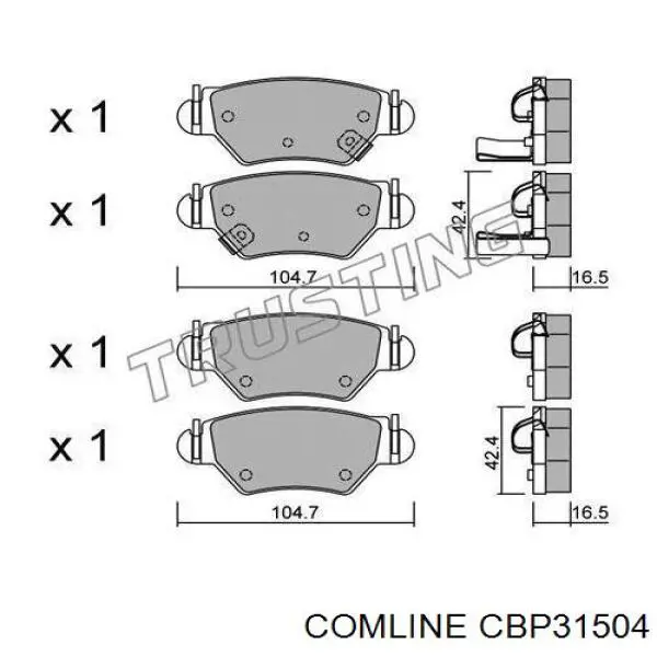 Купить CBP31504 Comline Колодки тормозные задние, дисковые
