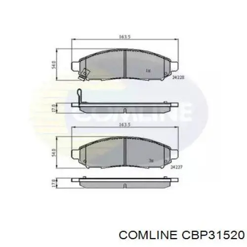 CBP31520 Comline Колодки передние
