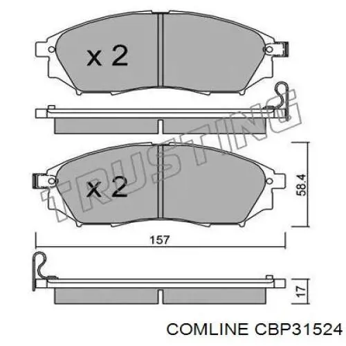 Колодки Comline CBP31524 цена, от 25.40 USD