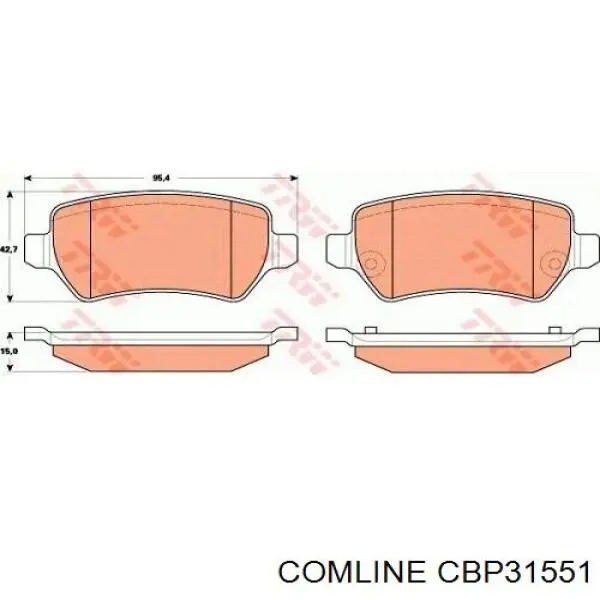 CBP31551 Comline Колодки тормозные дисковые комплект
