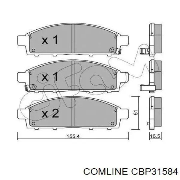 Колодки Comline CBP31584 цена, от 21.86 USD