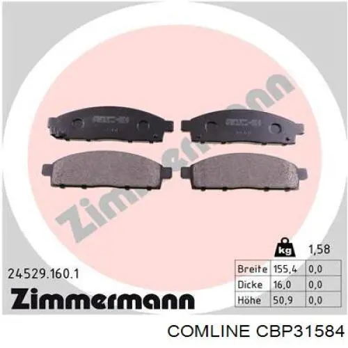 Купить CBP31584 Comline Колодки тормозные