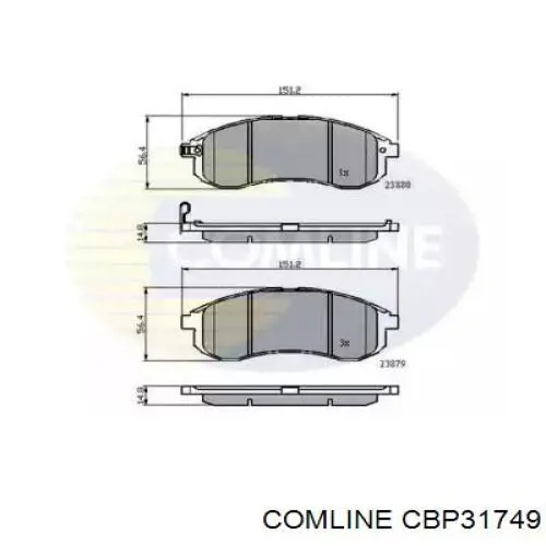 Передние тормозные колодки CBP31749 Comline