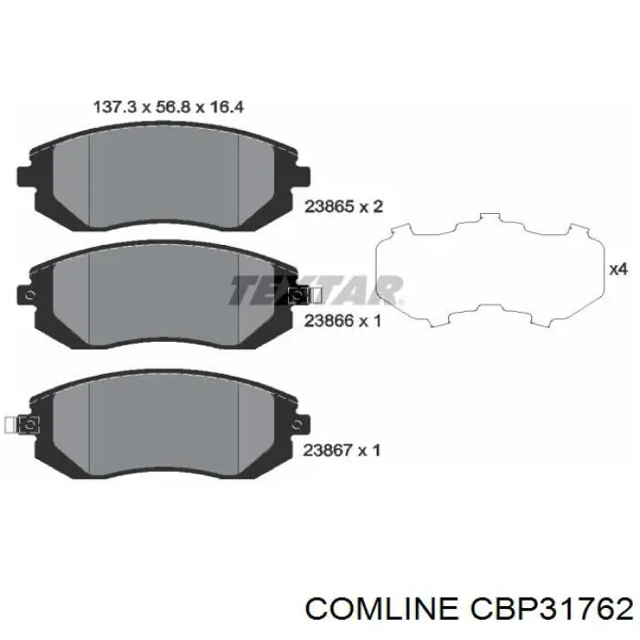 Тормозные колодки Comline CBP31762