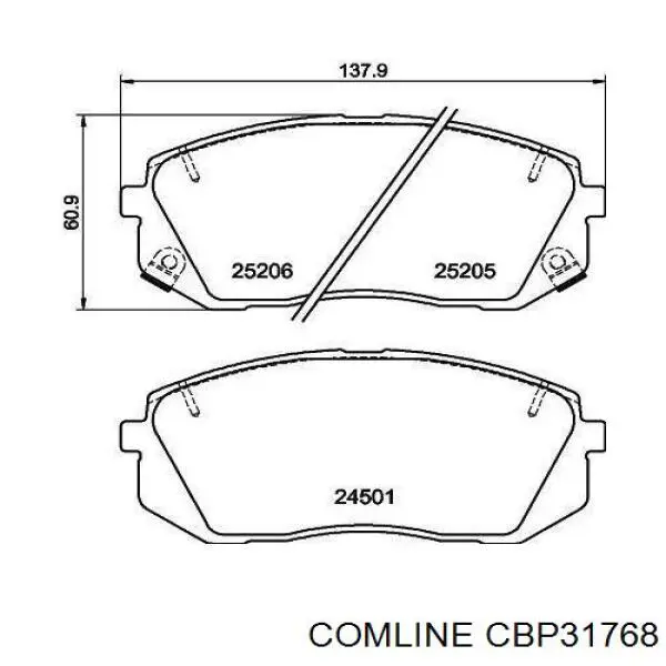 Купить CBP31768 Comline Колодки тормозные