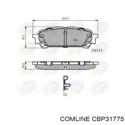 Задние тормозные колодки CBP31775 Comline