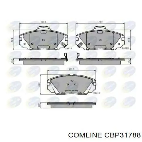 Передние тормозные колодки CBP31788 Comline