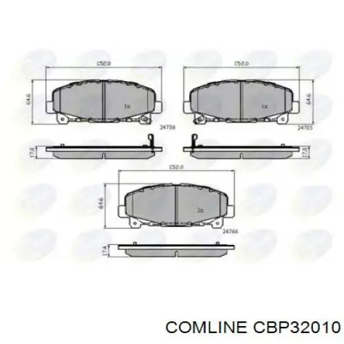 CBP32010 Comline Колодки передние