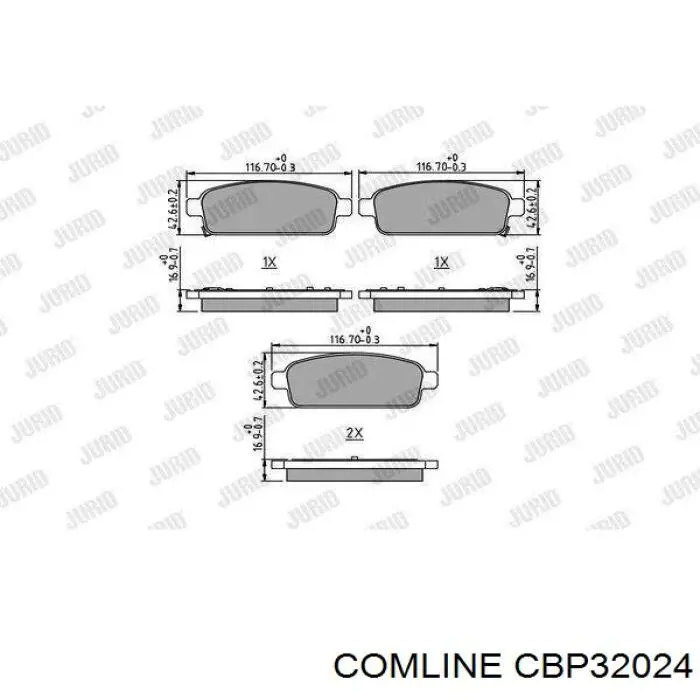 Задние тормозные колодки CBP32024 Comline