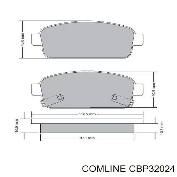 Задние дисковые колодки Comline CBP32024