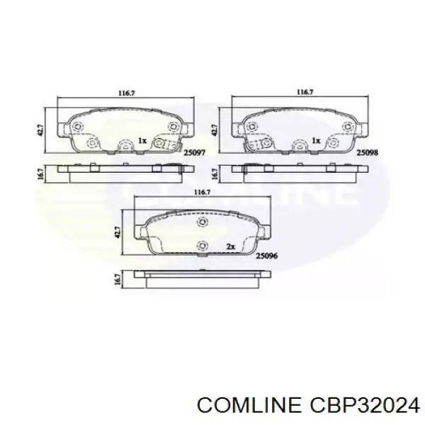 CBP32024 Comline Колодки тормозные дисковые комплект