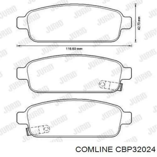 Задние тормозные колодки CBP32024 Comline