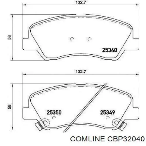 Тормозные колодки Comline CBP32040