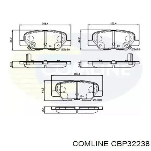 CBP32238 Comline Колодки тормозные дисковые комплект