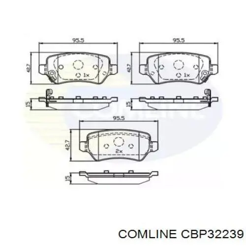 CBP32239 Comline колодки тормозные задние дисковые