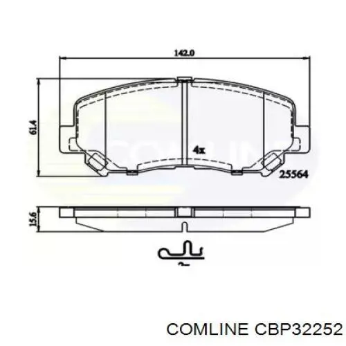 CBP32252 Comline Колодки передние