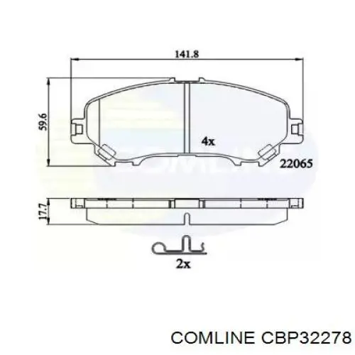 CBP32278 Comline sapatas do freio dianteiras de disco