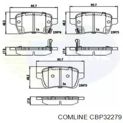 Передние тормозные колодки CBP32279 Comline